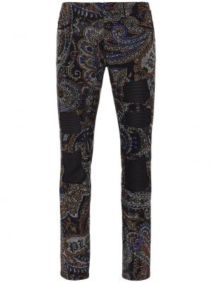 Skinny fit džínsy s potlačou s paisley vzorom Philipp Plein