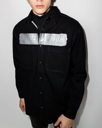 Camisa vaquera con estampado Givenchy negro