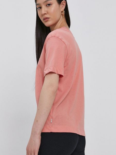 Bavlněné tričko Vans růžové
