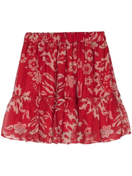 Mini suknja od šifona s cvjetnim printom s printom Liu Jo