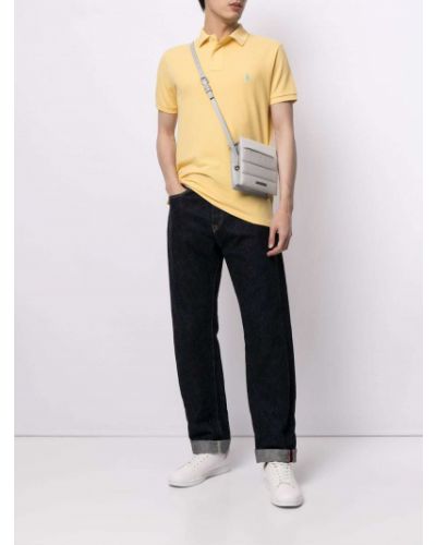 Kožené bavlněné cargo kalhoty se vzorem rybí kosti Polo Ralph Lauren