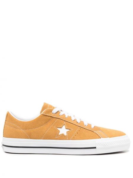 Sneakers con motivo a stelle Converse One Star beige
