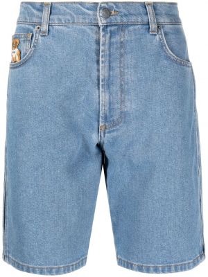 Slank jeans-shorts Moschino blå