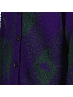 Cárdigan con estampado de rombos Burberry violeta