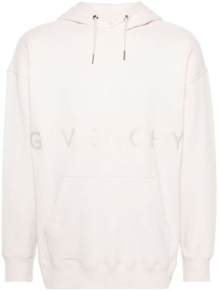 Pamučna hoodie s kapuljačom s printom Givenchy ružičasta