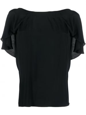 Сатенена блуза Pinko черно