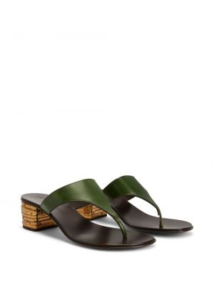 Leder sandale Giuseppe Zanotti grün