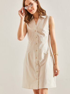 Φόρεμα με κουμπιά Bianco Lucci