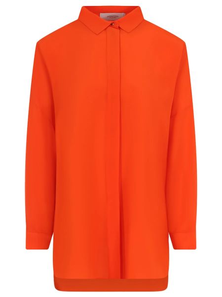 Оранжевая шелковая блузка Agnona