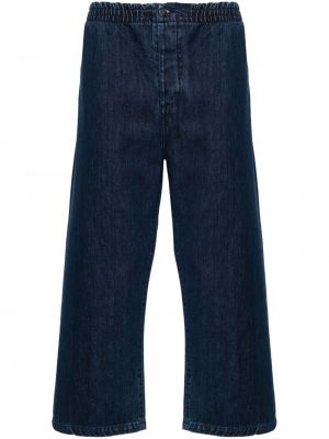Modré straight fit džíny s výšivkou Société Anonyme
