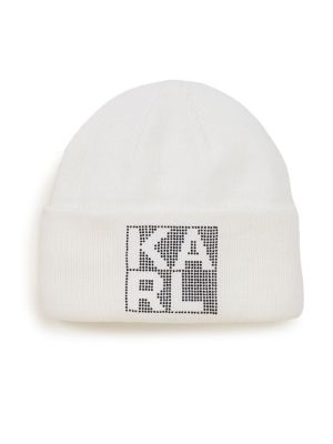 Шапка-шапка с логотипом Karl Lagerfeld, слоновая кость