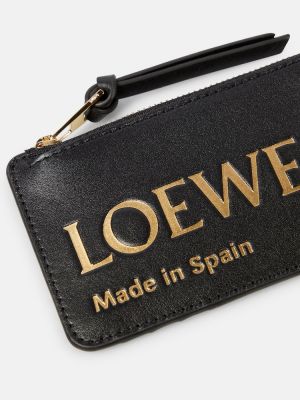 Dabīgās ādas maku Loewe melns