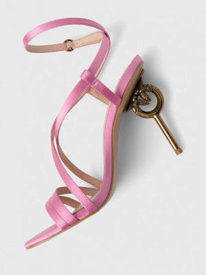 Satenske sandale Pinko ružičasta