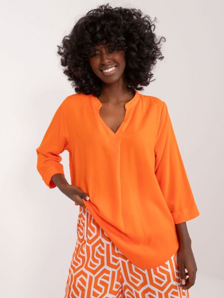 От вискоза блуза Fashionhunters оранжево