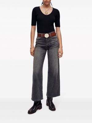 Bavlněné džíny relaxed fit Re/done černé