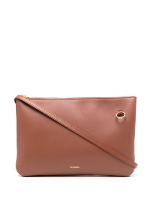 Trykt clutch Jil Sander brun