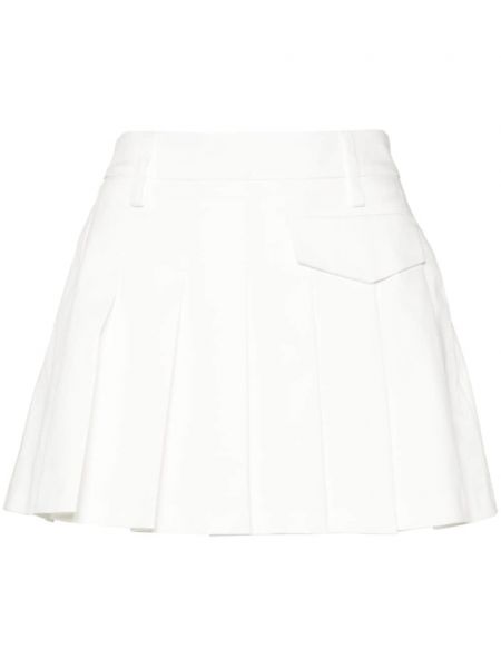 Plisované bavlněné mini sukně Blanca Vita bílé