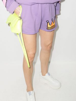 Shorts de sport à imprimé Natasha Zinko violet