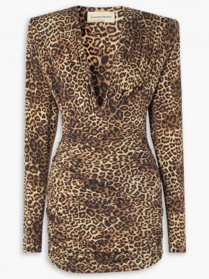 Леопардовое платье мини с принтом из джерси Alexandre Vauthier