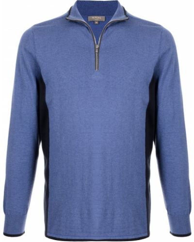 Jersey con cremallera de tela jersey N.peal azul