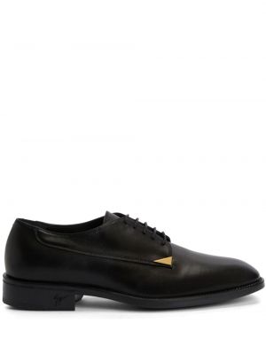 Кожени обувки в стил дерби Giuseppe Zanotti черно