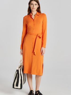 Jersey slim fit ruha Gant narancsszínű