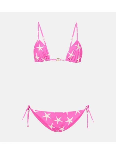 Bikini con estampado Valentino rosa