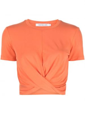Crop top Calvin Klein narancsszínű
