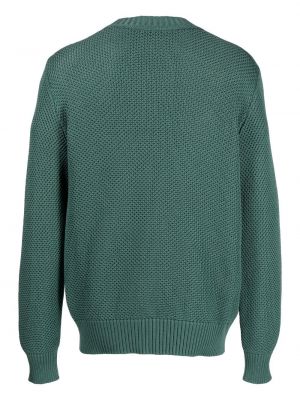 Kokvilnas džemperis ar apaļu kakla izgriezumu Pringle Of Scotland zaļš