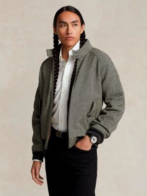 Chaqueta de lana con cuello alto Polo Ralph Lauren negro