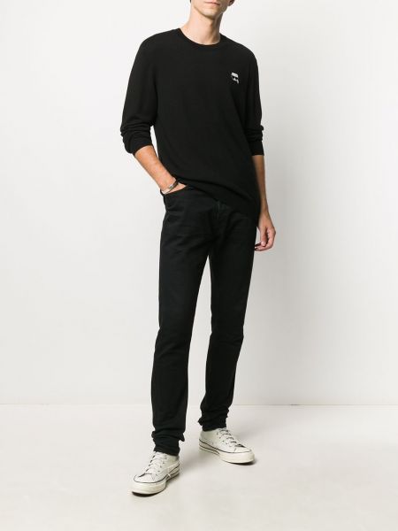 Jersey de punto de tela jersey Karl Lagerfeld negro