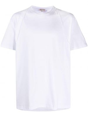 Koszulka asymetryczna Alexander Mcqueen biała