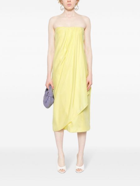 Sukienka midi drapowany Gauge81 żółty