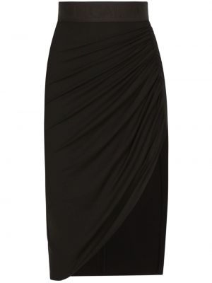 Asimetrična mini suknja s draperijom Dolce & Gabbana crna