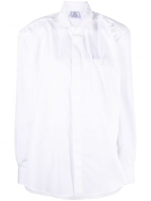 Риза с джобове Vetements бяло