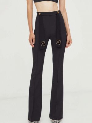 Kalhoty s vysokým pasem Elisabetta Franchi černé