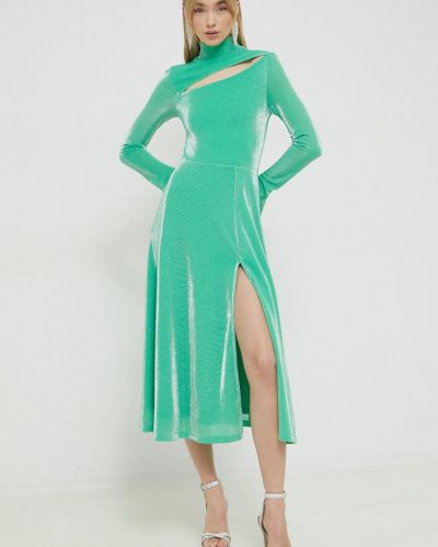 Sukienka długa Rotate zielona