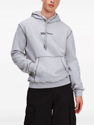 Jersey hoodie mit stickerei Karl Lagerfeld Jeans grau
