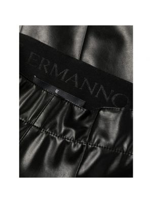 Leggings de cuero de cuero sintético Ermanno Scervino negro