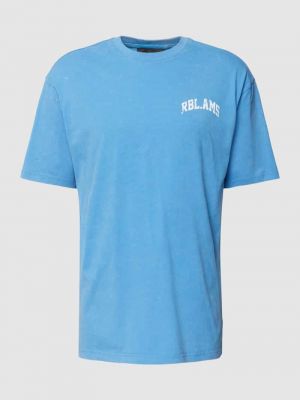 Koszulka z nadrukiem oversize Colourful Rebel niebieska
