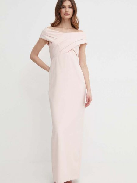 Hosszú ruha Lauren Ralph Lauren rózsaszín