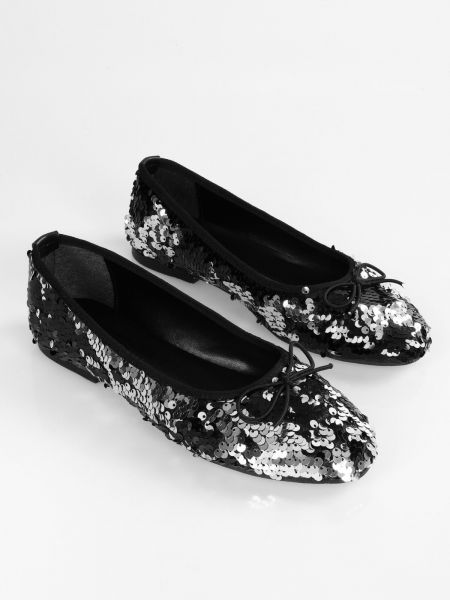 Flitteres balerina cipők Shoeberry fekete