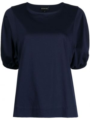 Bluzka bawełniana z dżerseju Sport B. By Agnès B. niebieska