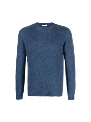 Sweter z okrągłym dekoltem Boglioli niebieski
