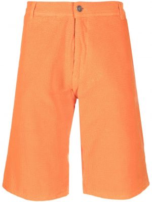 Bermuda kratke hlače iz rebrastega žameta Erl oranžna
