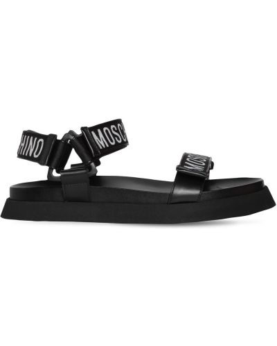 Sandale din piele Moschino negru