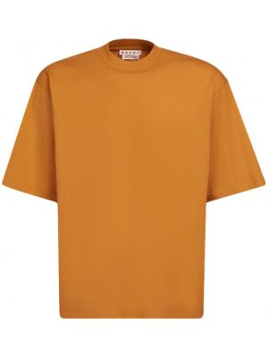 Tricou din bumbac Marni portocaliu