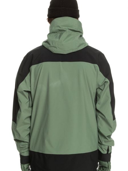 Горнолыжная куртка с капюшоном Quiksilver зеленая