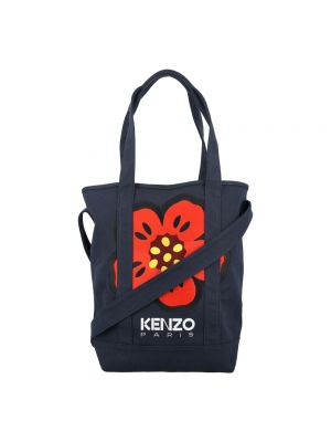 Geblümte shopper handtasche mit taschen Kenzo blau