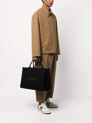 Shopper handtasche mit print Lanvin schwarz